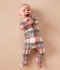 The Babies’ Matching Family Pajama Zip Footie - 'Tis the Season Tartan