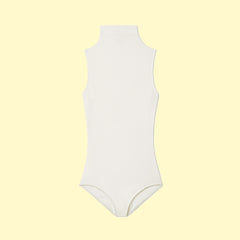 The Sleeveless Day to Night Bodysuit - White Sand