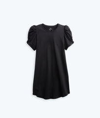 The Luxe Pima Twist-Sleeve T-Shirt Dress - Sea Urchin