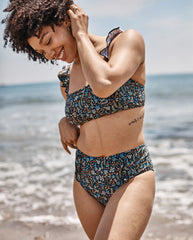 The Ruffle High Leg High Rise Bikini Bottom - Menagerie