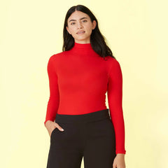 The Day to Night Long Sleeve Bodysuit - Lava
