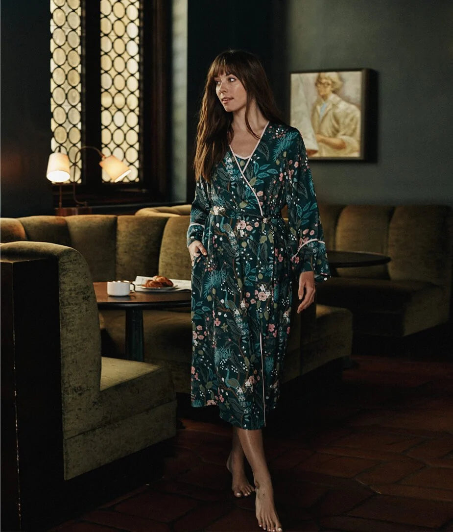 The Cloud 9 Silky Midi Robe - Main