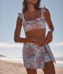 The Wrap Swim Skort - Bouquet Parade