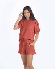 The Softest French Terry Lounge Shorts - Terracotta